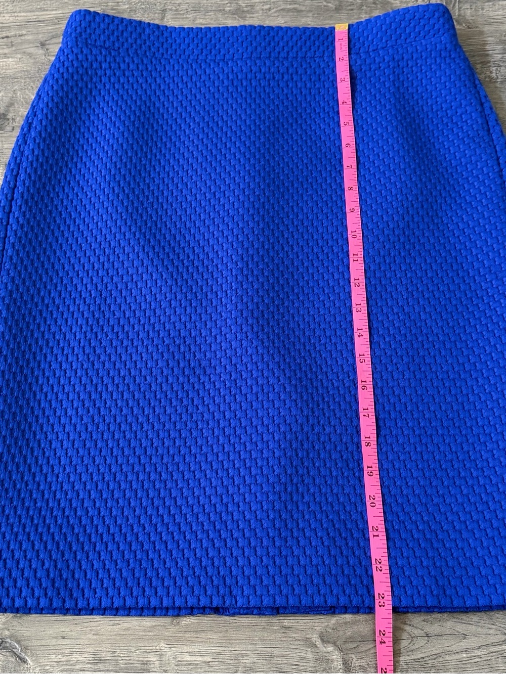 J.Crew No. 2 Pencil Skirt Size 8 Cobalt Blue Textured Office Workwear Preppy - Picture 8 of 10